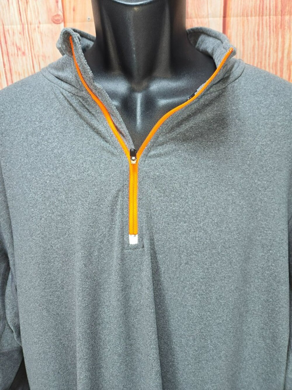 Nike Mens Dri-Fit Gray 1/4 Zip Running Shirt XL - Picture 3 of 7